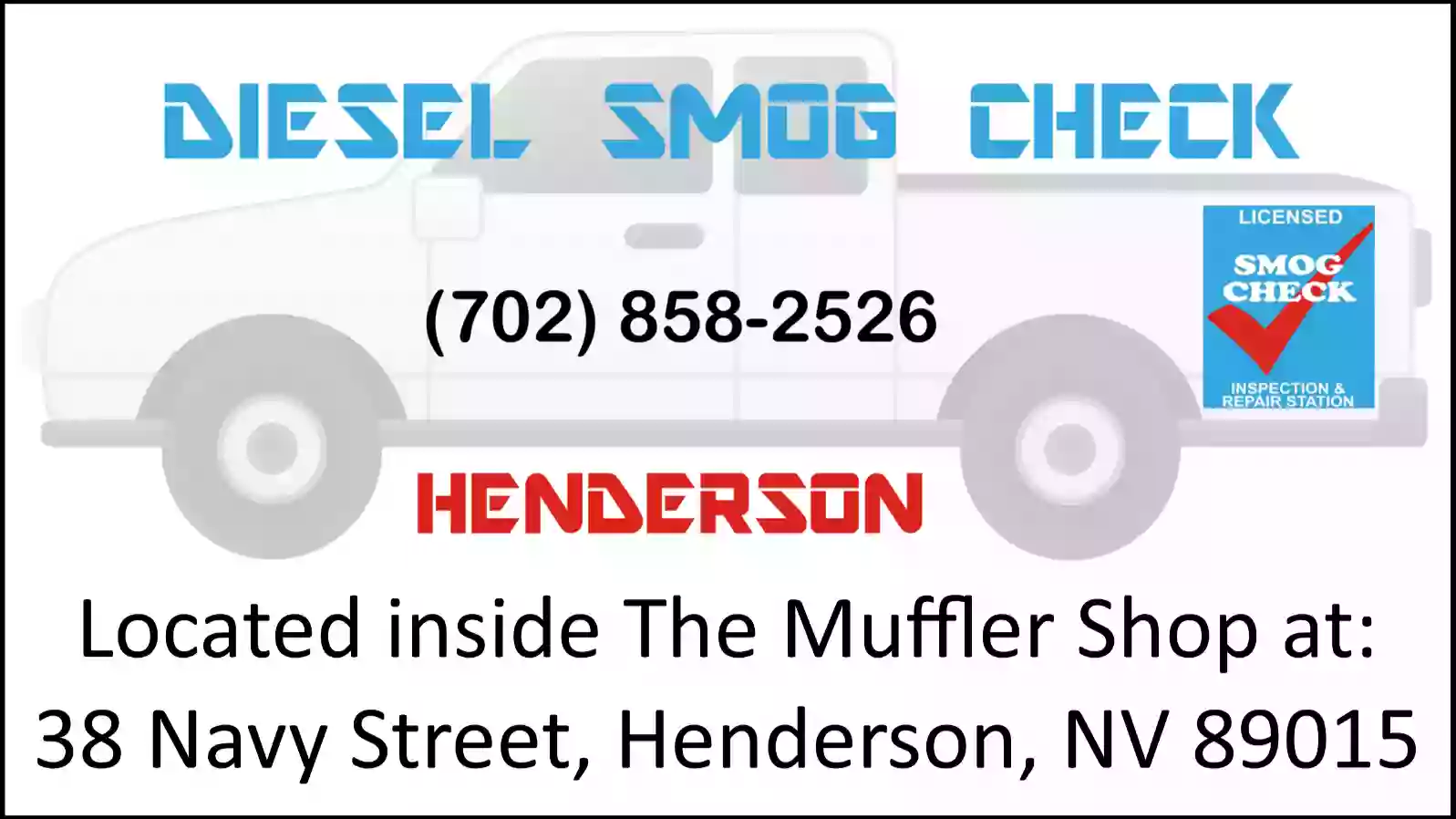 Diesel Smog Check Henderson Diesel Smog Check Henderson