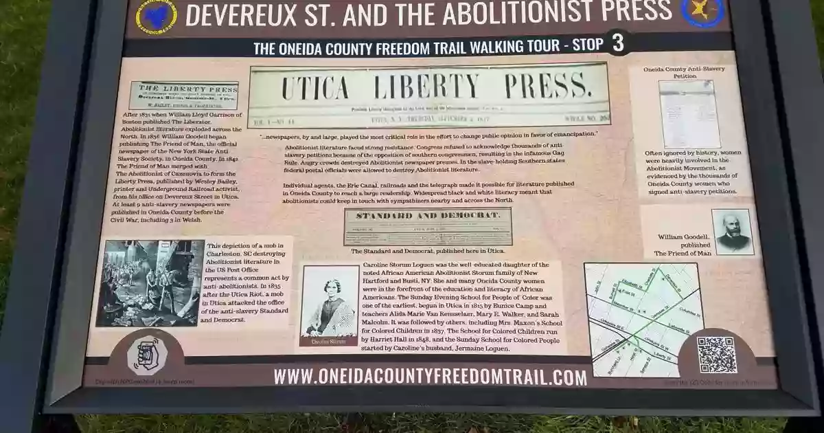 Utica Underground Railroad and Abolition Self Guided Walking Tour