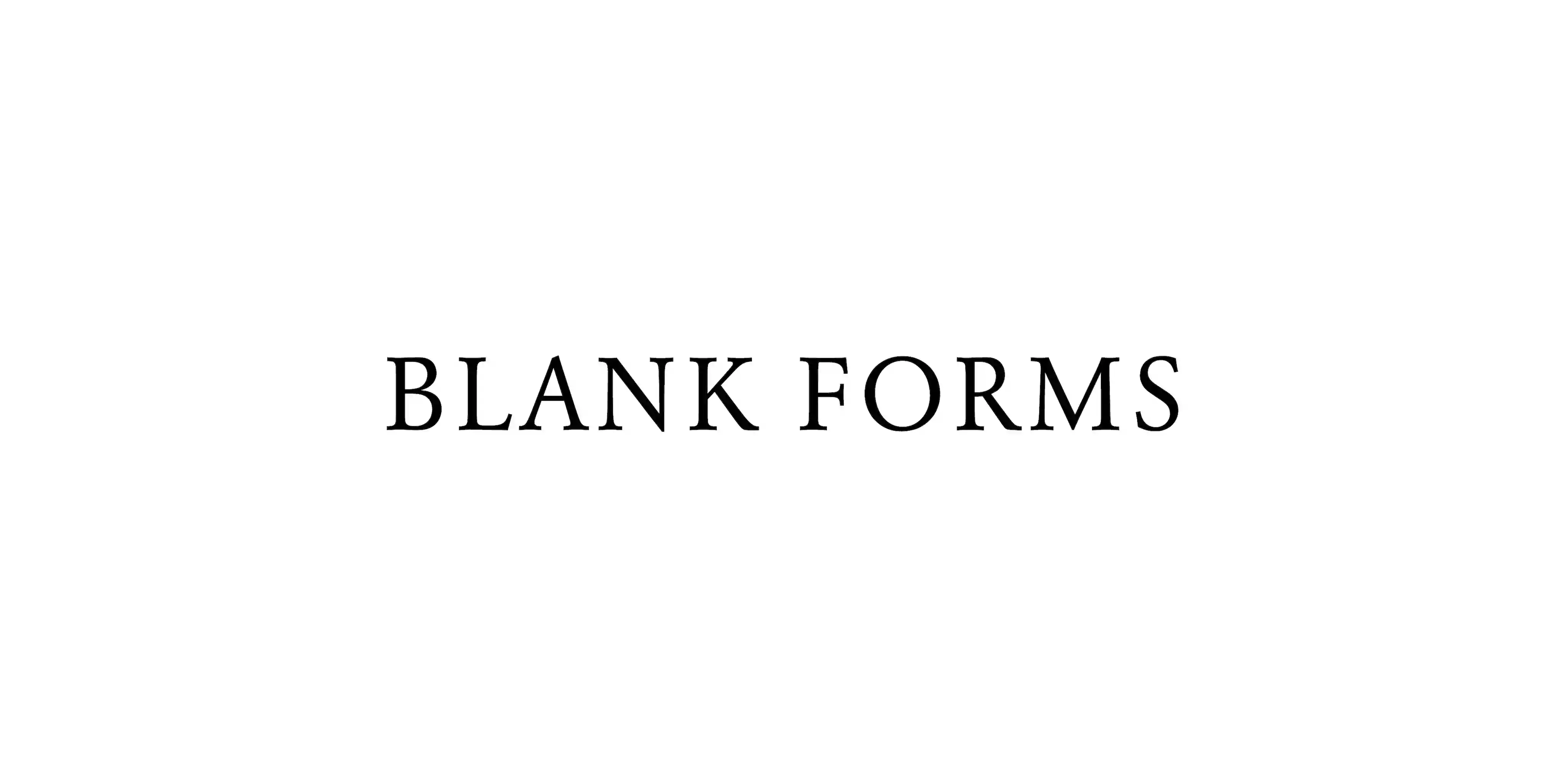 Blank Forms Blank Forms